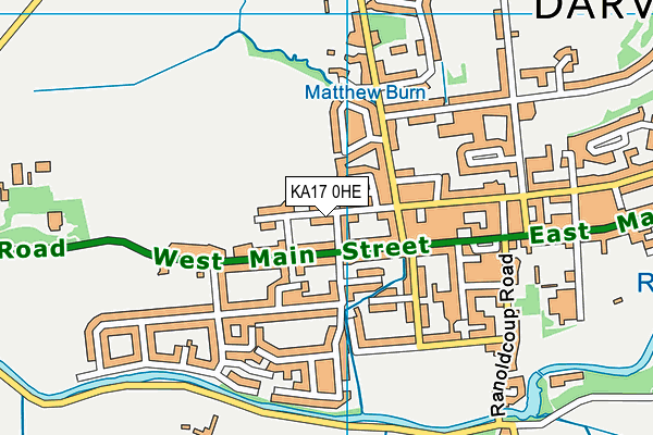KA17 0HE map - OS VectorMap District (Ordnance Survey)