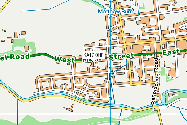 KA17 0HF map - OS VectorMap District (Ordnance Survey)