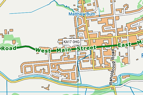 KA17 0HG map - OS VectorMap District (Ordnance Survey)
