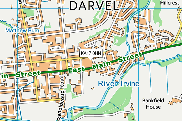 KA17 0HN map - OS VectorMap District (Ordnance Survey)