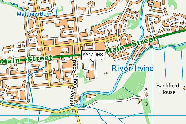 KA17 0HS map - OS VectorMap District (Ordnance Survey)