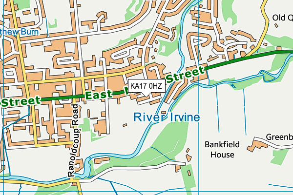 KA17 0HZ map - OS VectorMap District (Ordnance Survey)