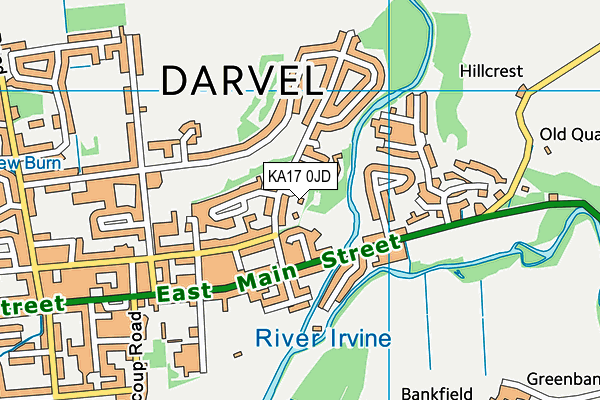 KA17 0JD map - OS VectorMap District (Ordnance Survey)