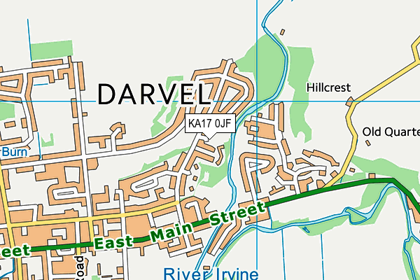 KA17 0JF map - OS VectorMap District (Ordnance Survey)