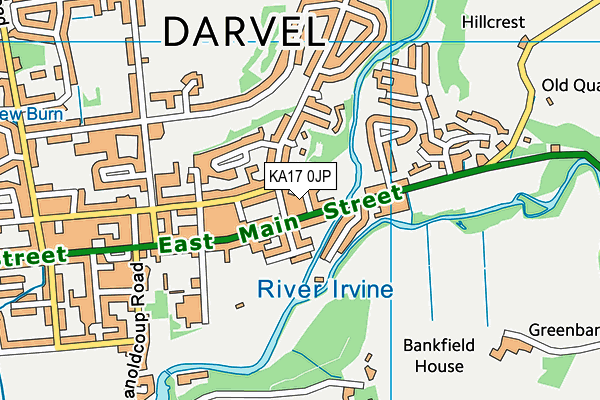 KA17 0JP map - OS VectorMap District (Ordnance Survey)