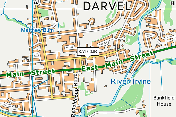 KA17 0JR map - OS VectorMap District (Ordnance Survey)