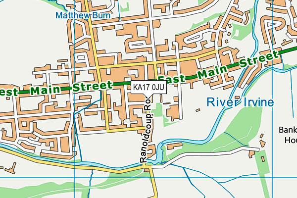 KA17 0JU map - OS VectorMap District (Ordnance Survey)