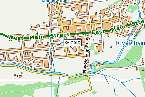 KA17 0LD map - OS VectorMap District (Ordnance Survey)