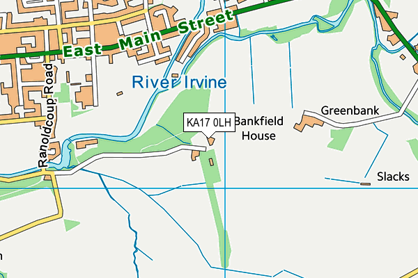 KA17 0LH map - OS VectorMap District (Ordnance Survey)