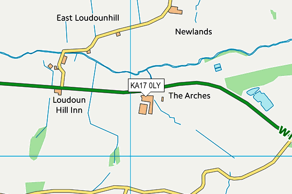 KA17 0LY map - OS VectorMap District (Ordnance Survey)