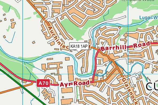 KA18 1AP map - OS VectorMap District (Ordnance Survey)