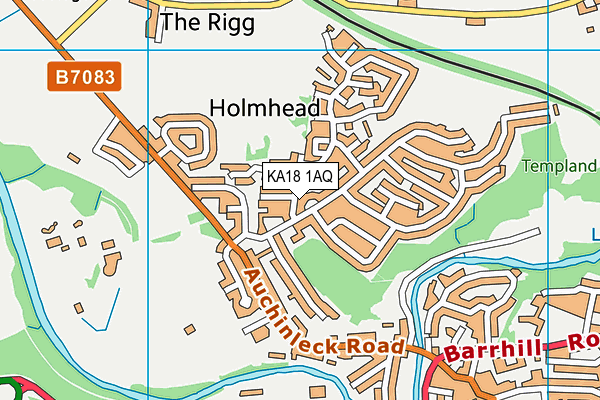 KA18 1AQ map - OS VectorMap District (Ordnance Survey)