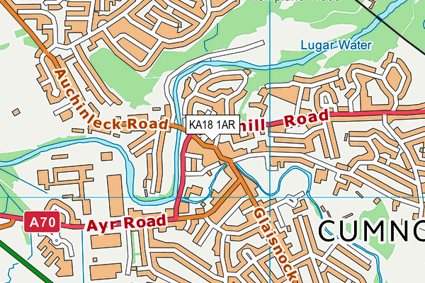 KA18 1AR map - OS VectorMap District (Ordnance Survey)