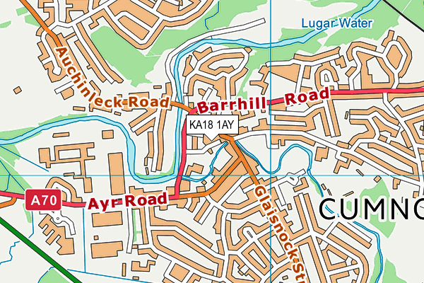 KA18 1AY map - OS VectorMap District (Ordnance Survey)