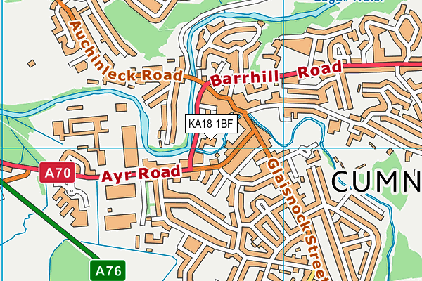 KA18 1BF map - OS VectorMap District (Ordnance Survey)