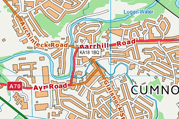 KA18 1BQ map - OS VectorMap District (Ordnance Survey)