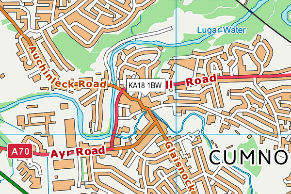 KA18 1BW map - OS VectorMap District (Ordnance Survey)