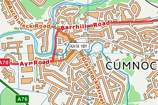 KA18 1BY map - OS VectorMap District (Ordnance Survey)