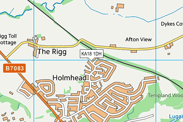 KA18 1DH map - OS VectorMap District (Ordnance Survey)