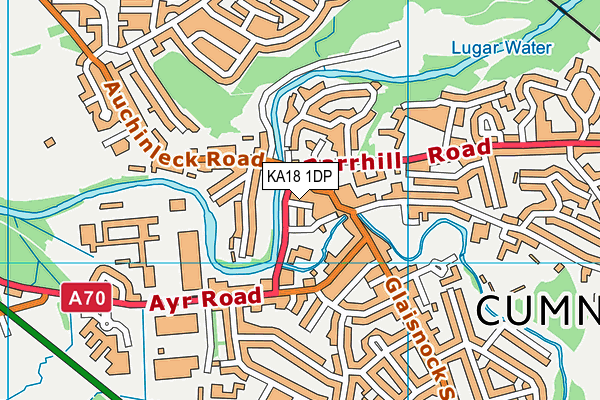 KA18 1DP map - OS VectorMap District (Ordnance Survey)