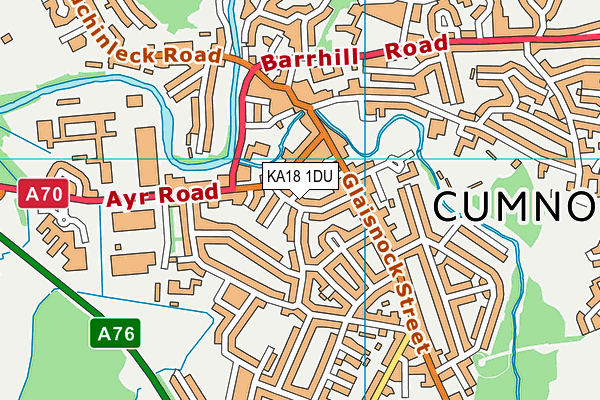 KA18 1DU map - OS VectorMap District (Ordnance Survey)