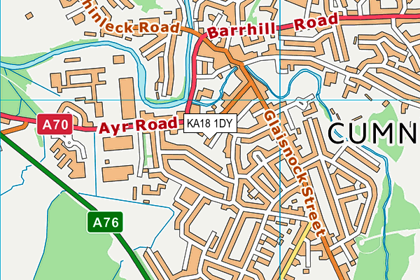 KA18 1DY map - OS VectorMap District (Ordnance Survey)