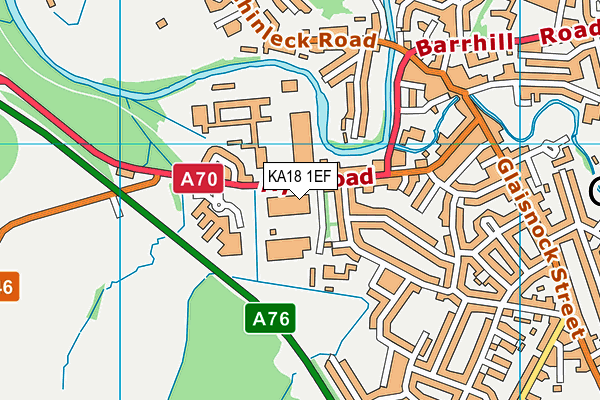 KA18 1EF map - OS VectorMap District (Ordnance Survey)