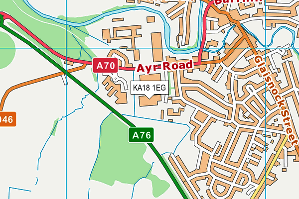 KA18 1EG map - OS VectorMap District (Ordnance Survey)