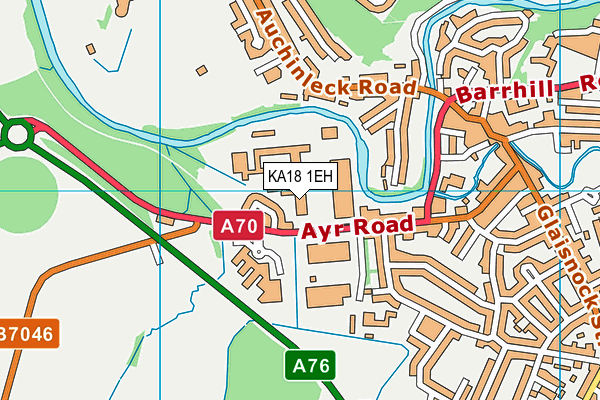 KA18 1EH map - OS VectorMap District (Ordnance Survey)