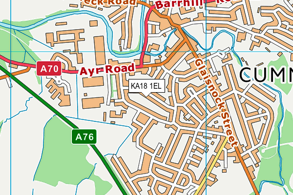 KA18 1EL map - OS VectorMap District (Ordnance Survey)