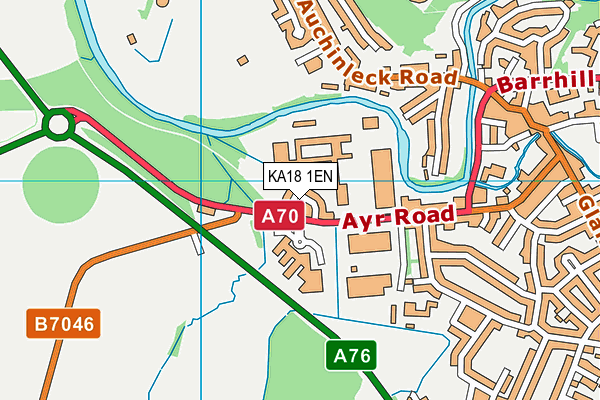 KA18 1EN map - OS VectorMap District (Ordnance Survey)