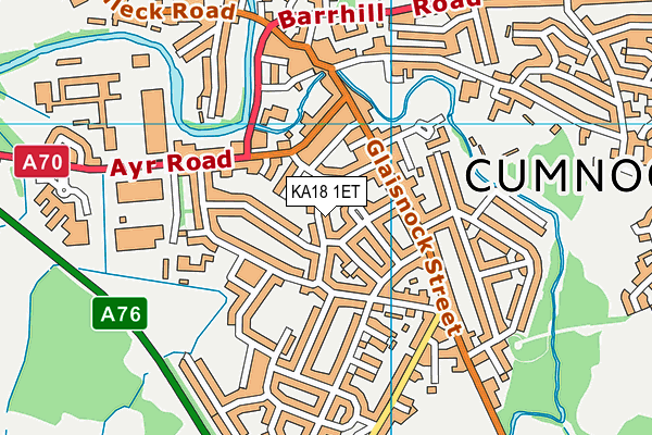 KA18 1ET map - OS VectorMap District (Ordnance Survey)