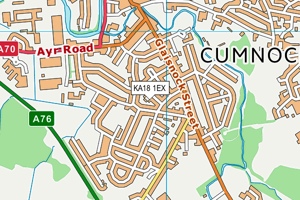 KA18 1EX map - OS VectorMap District (Ordnance Survey)