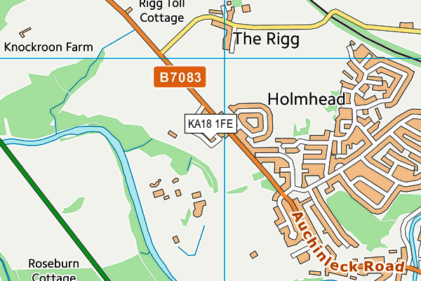 KA18 1FE map - OS VectorMap District (Ordnance Survey)