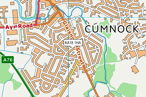 KA18 1HA map - OS VectorMap District (Ordnance Survey)