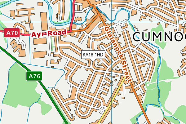 KA18 1HD map - OS VectorMap District (Ordnance Survey)