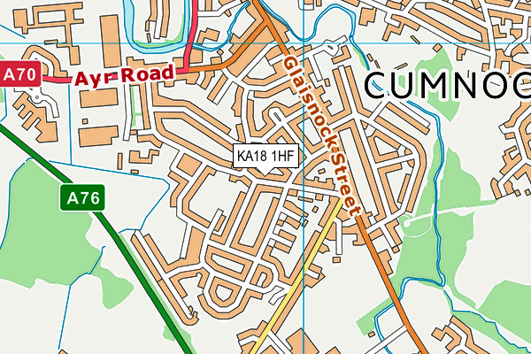 KA18 1HF map - OS VectorMap District (Ordnance Survey)