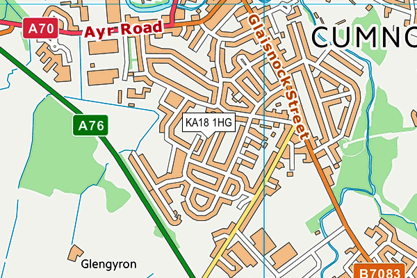 KA18 1HG map - OS VectorMap District (Ordnance Survey)