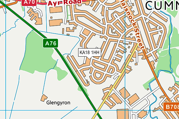 KA18 1HH map - OS VectorMap District (Ordnance Survey)