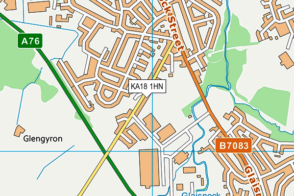 KA18 1HN map - OS VectorMap District (Ordnance Survey)