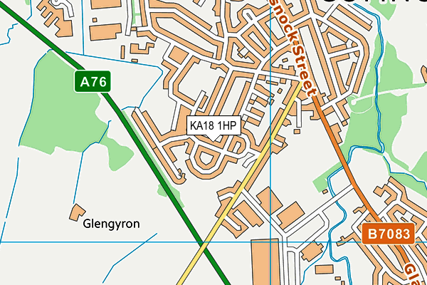 KA18 1HP map - OS VectorMap District (Ordnance Survey)