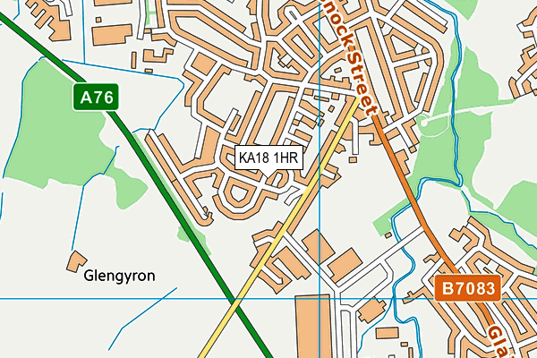 KA18 1HR map - OS VectorMap District (Ordnance Survey)