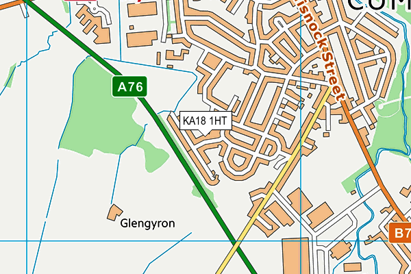 KA18 1HT map - OS VectorMap District (Ordnance Survey)