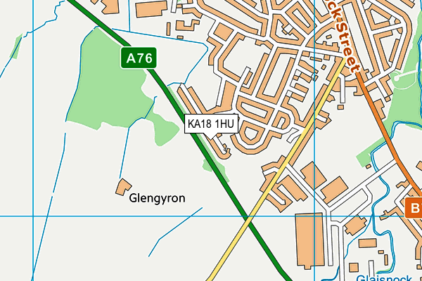 KA18 1HU map - OS VectorMap District (Ordnance Survey)