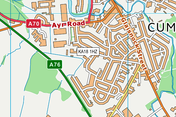 KA18 1HZ map - OS VectorMap District (Ordnance Survey)