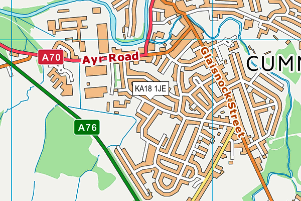 KA18 1JE map - OS VectorMap District (Ordnance Survey)