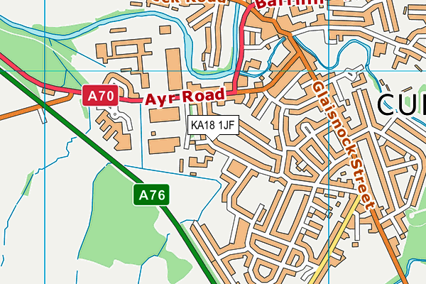 KA18 1JF map - OS VectorMap District (Ordnance Survey)