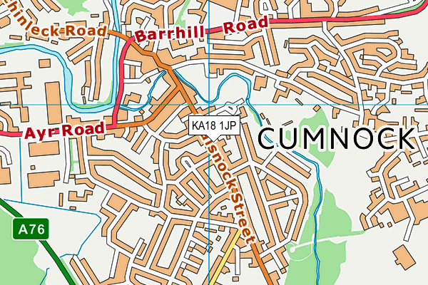 KA18 1JP map - OS VectorMap District (Ordnance Survey)