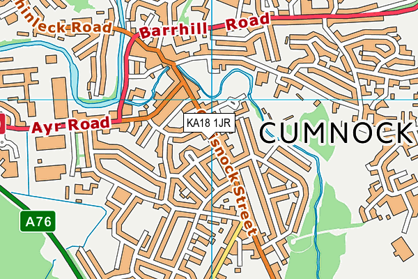 KA18 1JR map - OS VectorMap District (Ordnance Survey)