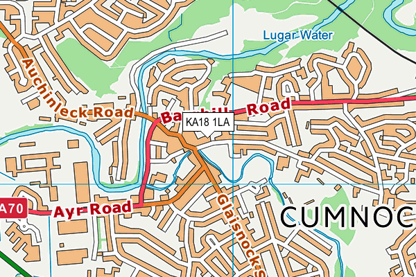 KA18 1LA map - OS VectorMap District (Ordnance Survey)